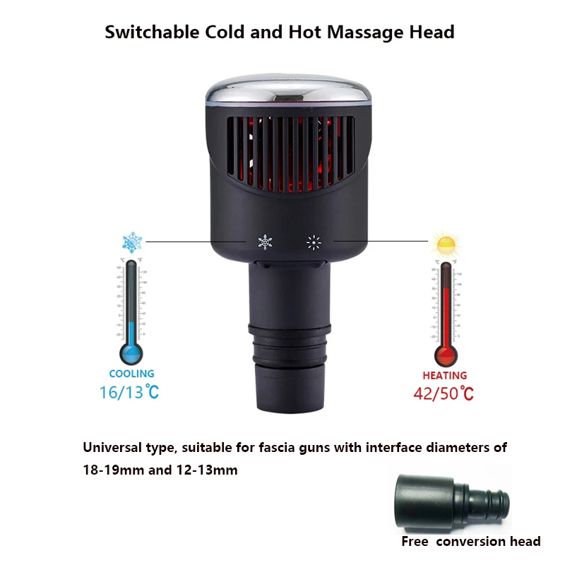 Health Wellness - Nieuwe Warmte-Koude Fascia Pistool Massage Hoofd