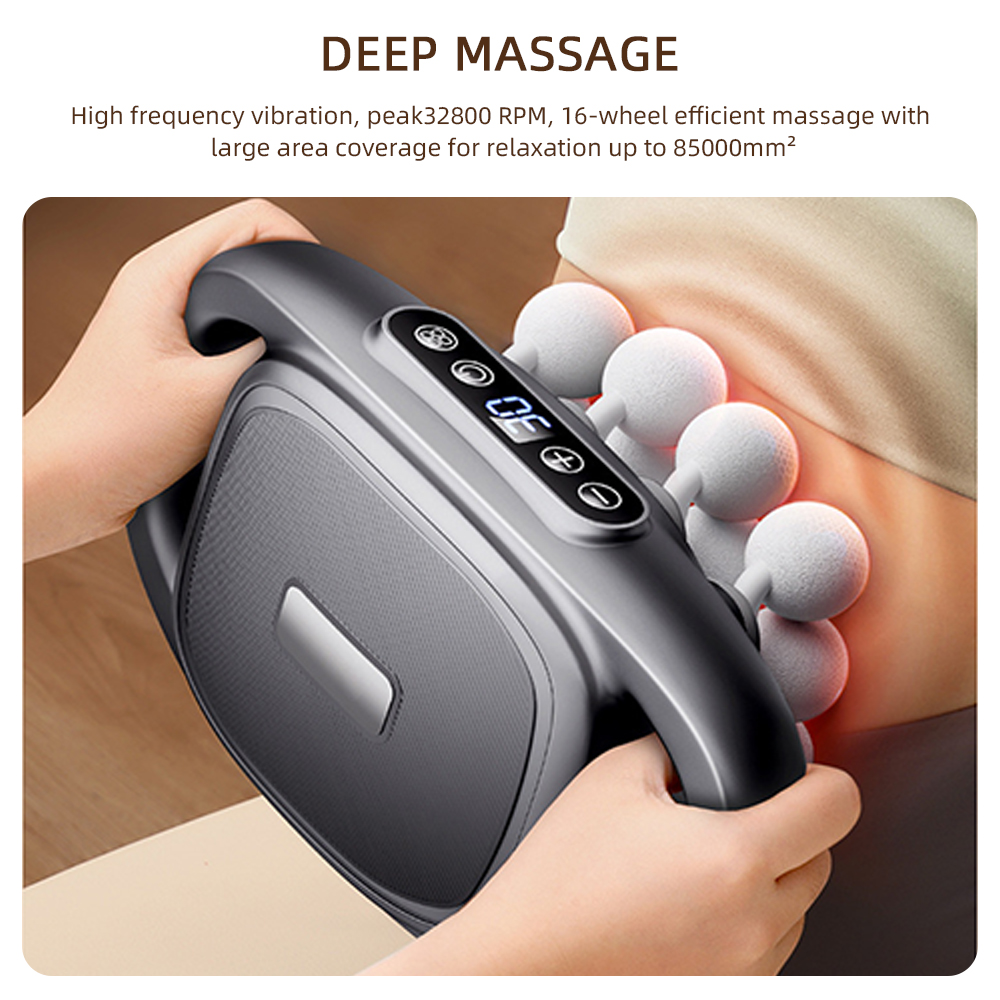 16-Head Fascia Gun Hoogfrequen - Health Wellness recensie en prijs